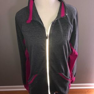 Soybu pink and gray full zipper jacket
